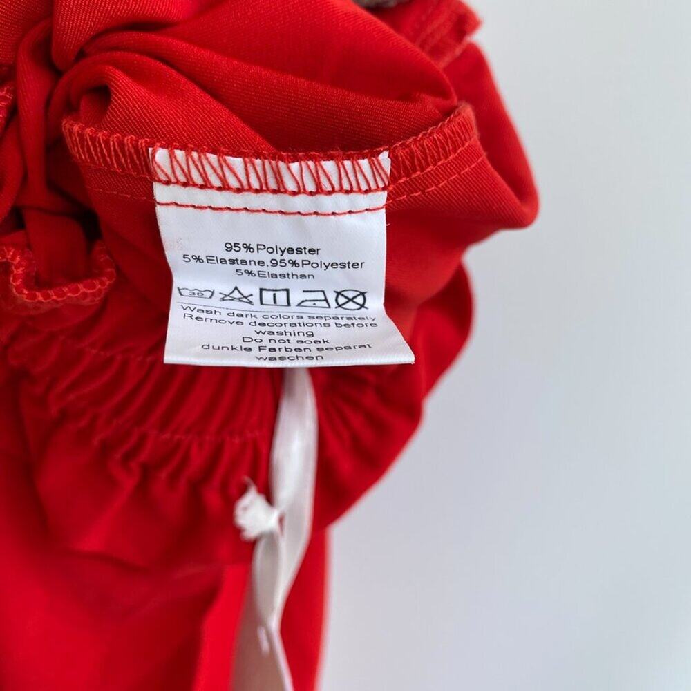 NWT GRACE KARIN Womens Casual High Waist Pencil Pants Bow-Knot Pockets Red sz M - Picture 8 of 8